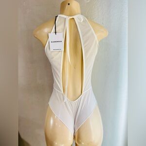 GLAMOROUS women’s Lace bodysuit white size small new with tags